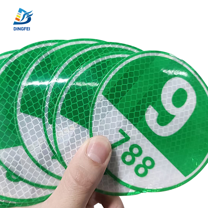 High Intensity Prismatic Reflective Highway Number Stickers - 